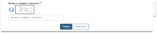 Скриншот ввода капчи